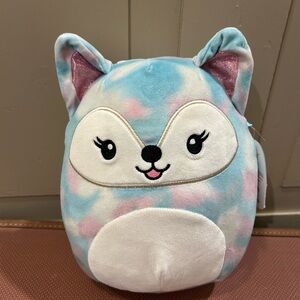 Squish mallow Plush Fox - Pastel Blue & Pink